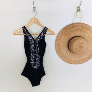 Rose Marie Reid Black & White One Piece NWT